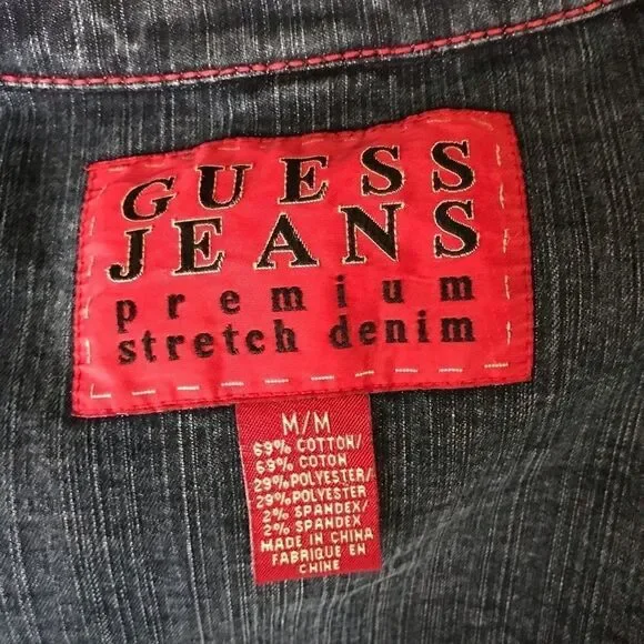 Fitted Collared One Button Denim Blazer/Jacket - Picture 7 of 8